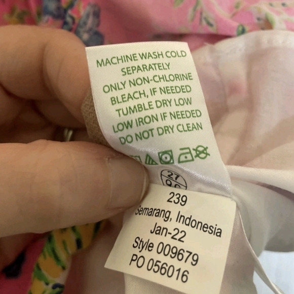 Lilly Pulitzer 10 Kay Babydoll Dress Prosecco Pink Tigress Garden Puffy Sleeves - Picture 4 of 12